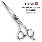 Titan thinning hair scissors stainless steel salon shears, 6.0 inch (1pc)