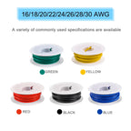 5 Colors 16/18/20/22/24/26/28/30 AWG Stranded Electrical Wire Flexible Silicone Tinned Copper Wires 18 Gauge Hookup Wire Cable