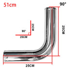 51/63/76mm 2/2.5/3 Inch Car Turbo Air Vent Pipe  0 45 90 180 Degree LS Type Aluminium Tube Universal Racing Cold Air Intake Pipe