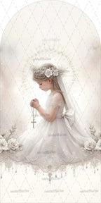 Mehofond Custom 2-Sided My Baptism Kids God Bless First Communion Party Baby Shower Cover Chiara Arch Background Decor Backdrop