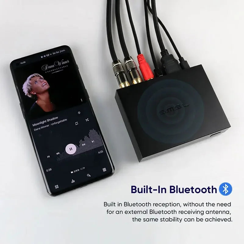 SMSL PS100 Multifunctional Audio Converter ES9023 DAC Chip Built in Bluetooth PCM44.1-192kHz