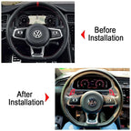 Car Steering Wheel Paddle Shift Extend Shifter Sticker For VW Golf 7 GTI MK7 GTE GTD RLINE Volkswage POLO Scirocco Sagitar GLI