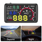 W02 OBD2 Head-Up Display HUD Speedometer Gauge, Voltage & Fuel Consumption Projection