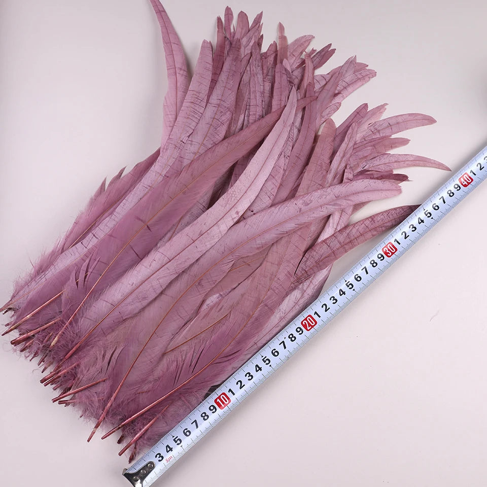 50Pcs 35-40cm Rooster Tail Feathers for Crafts Carnival Accessories Natural Long Plumes Chicken Decoration Feather Headdress