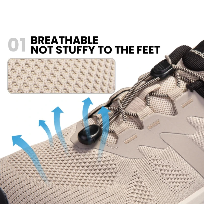 Baasploa New Hiking Shoes Men Casual Mesh Breathable Elastic Buckle Sneakers Male Outdoor Lightweight Non Slip Walking Shoes