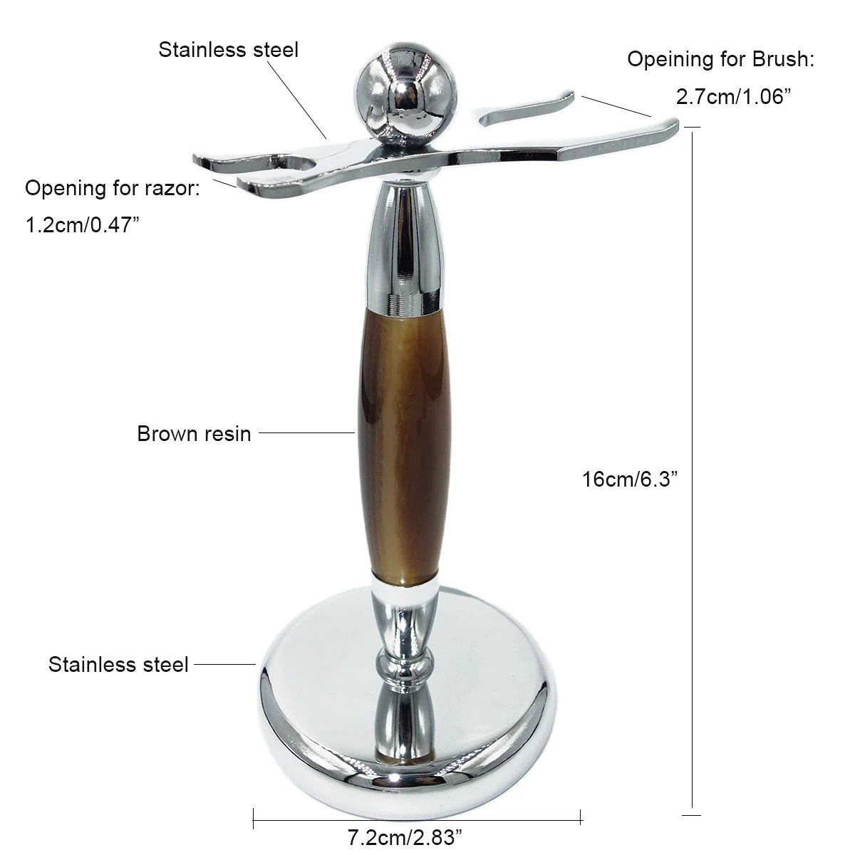 iRAZOR Men's Shaving Stand Holder for Brush and Safety Razor Pro Rack Tools for Barber Shop Grooming Accessories Luxury Gift