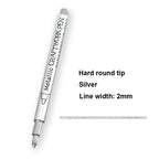 2/1Pc Brush Metallic Marker Pens Gold Silver Color Permanent Art Marker For Manga Crafts Scrapbooking School Stationery Supplies