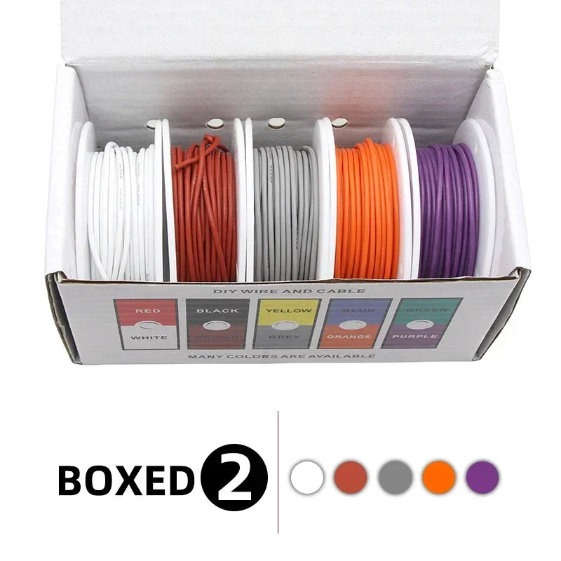 Boxed 2 / 28AWG x10m x5 rolls / 1 box