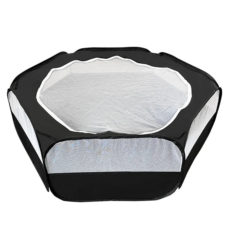 Portable Small Pet Cage Transparent Hedgehog Cage Tent Pet Playpen Open Folding Yard Fence For Dog Hamster Rabbit Guinea Pig