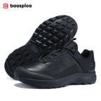 Baasploa Hiking Shoes Men Outdoor Climbing Lace-Up Sneakers Male Anti Splash Water Casual Wear-Resistant Non-slip Walking Shoes