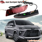 2pcs Rear Bumper Reflector LED Light for Toyota Avanza 2022-2024 Brake/Turn/Reverse