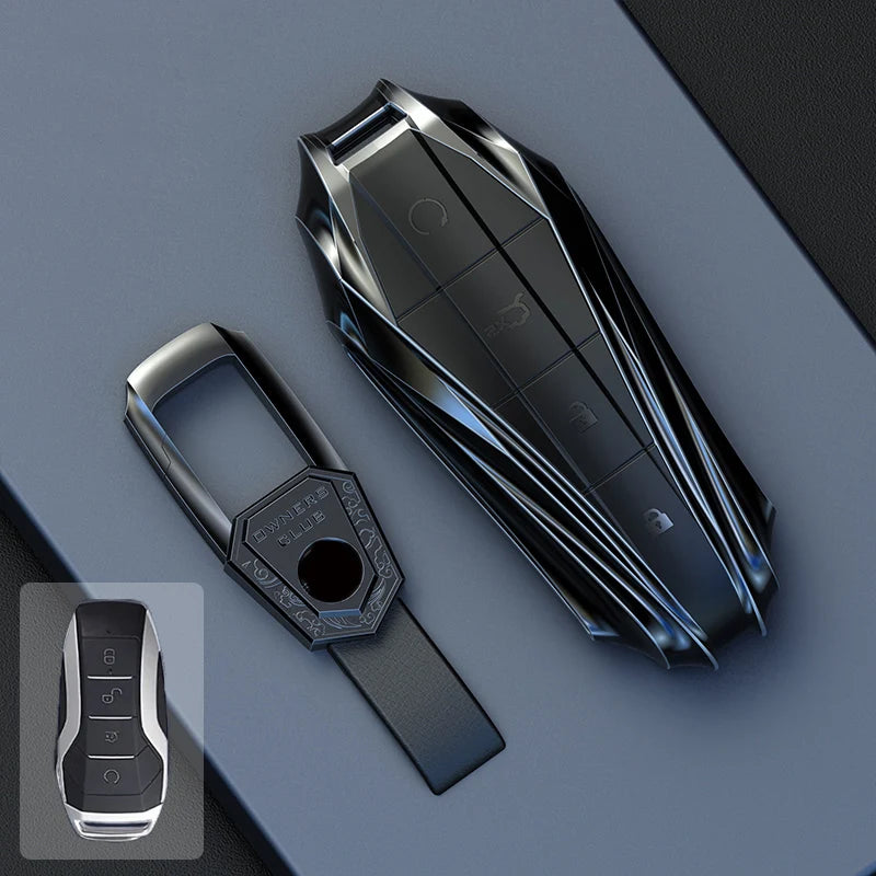Car Zinc Alloy Key Case For BYD Atto 3 Han EV Dolphin Durable Second Song Pro Tang Dm QIn PLUS MAX Yuan Key Holder Cover Chain