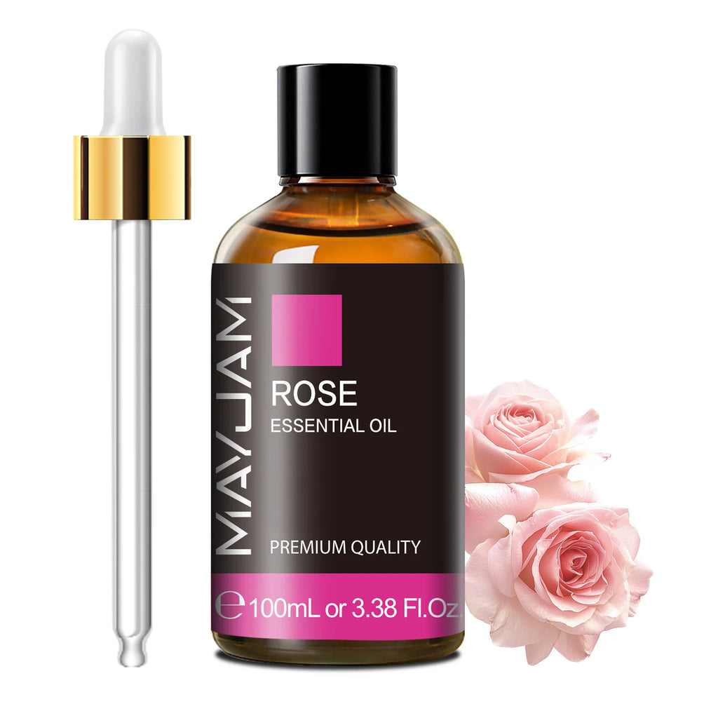 MAYJAM 100ml Pure Essential Oil with Glass Dropper, Aromatherapy Essential Oils Lavender Eucalyptus Rosemary Vanilla Aroma Oil