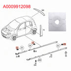 A0009912098 Side Sill Clips For SMART FORTWO Skirt Trim Cover Moulding Retainers Auto Fastener Clip car accessories