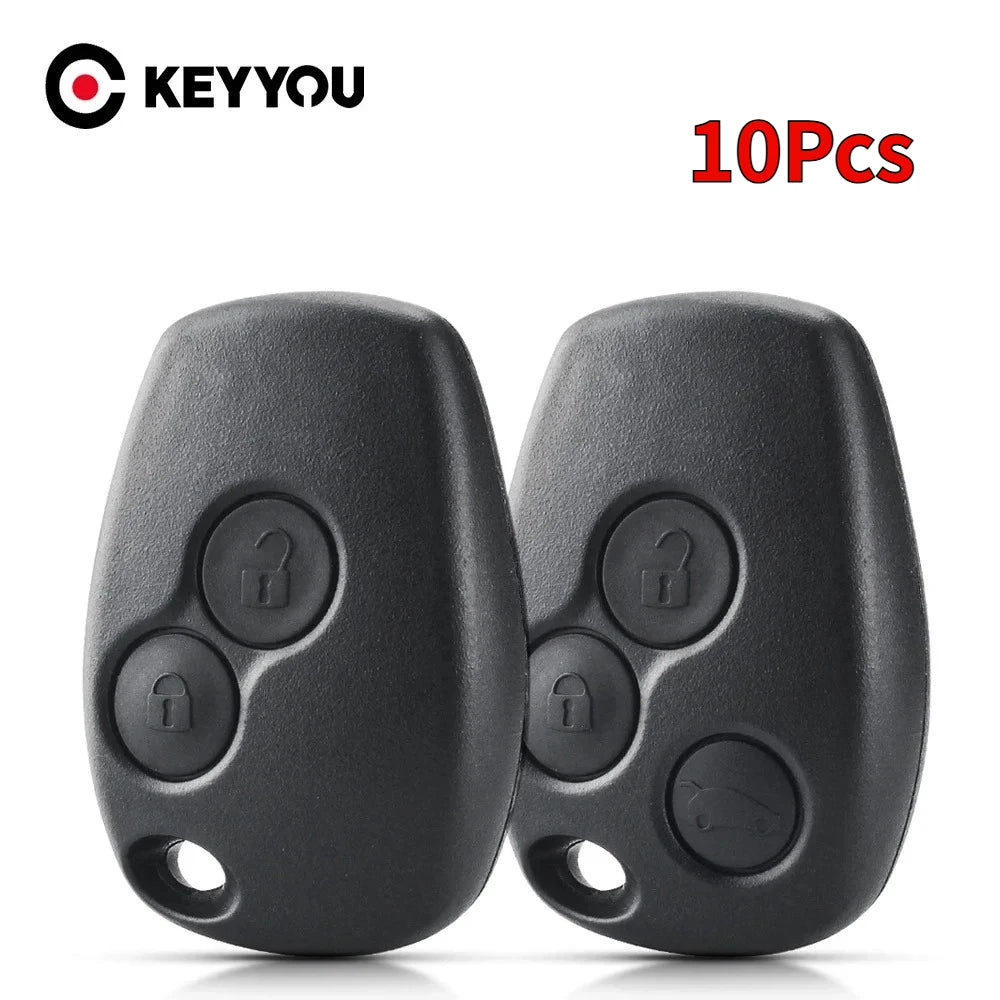 KEYYOU Remote Key Shell Case No Blade for Renault/Dacia/Nissan 2 or 3 Button 10pcs