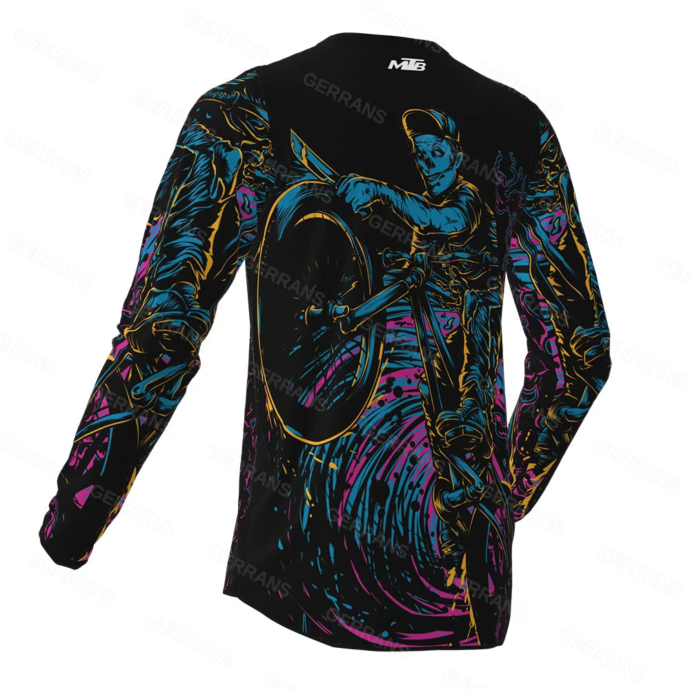 Men's Long Sleeve Motocross Cycling Jerseys Downhill Mountain Bike MTB Shirts Offroad DH Bicycle Bike Jeresys Clothing