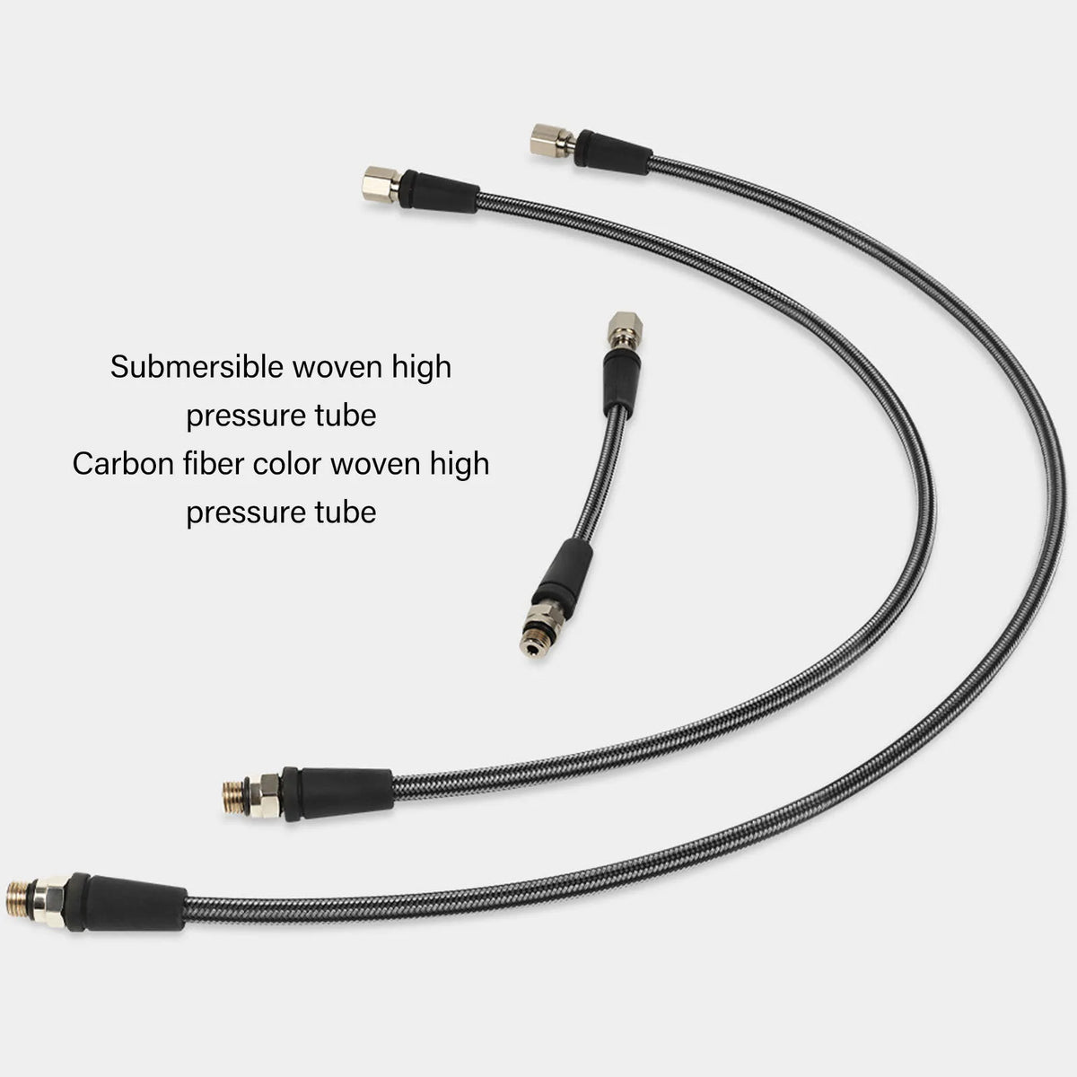 15cm 65cm 80cm Diving High Pressure Regulator Hose Professional Carbon Fiber Woven Flexible Safe Scuba Diving High Pressure Hose