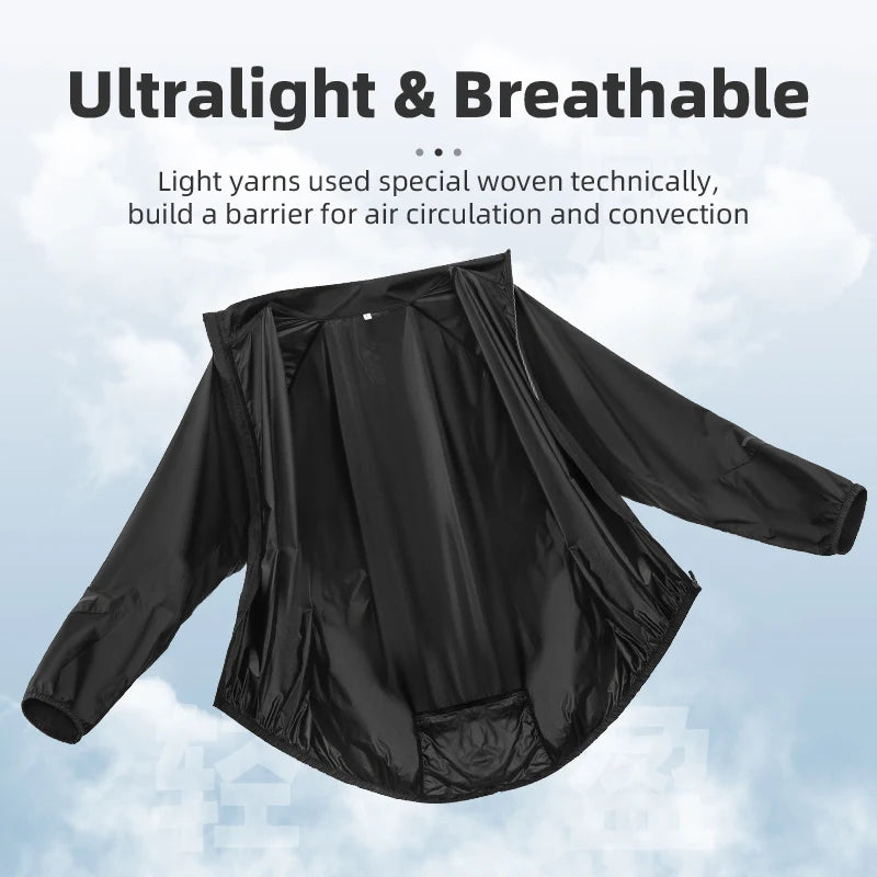 ROCKBROS Breathable Bicycle Jacket Summer Sun Protection Ice Skin Coat Top Clothing Men Women Sportswear Cycling Bike Jerseys