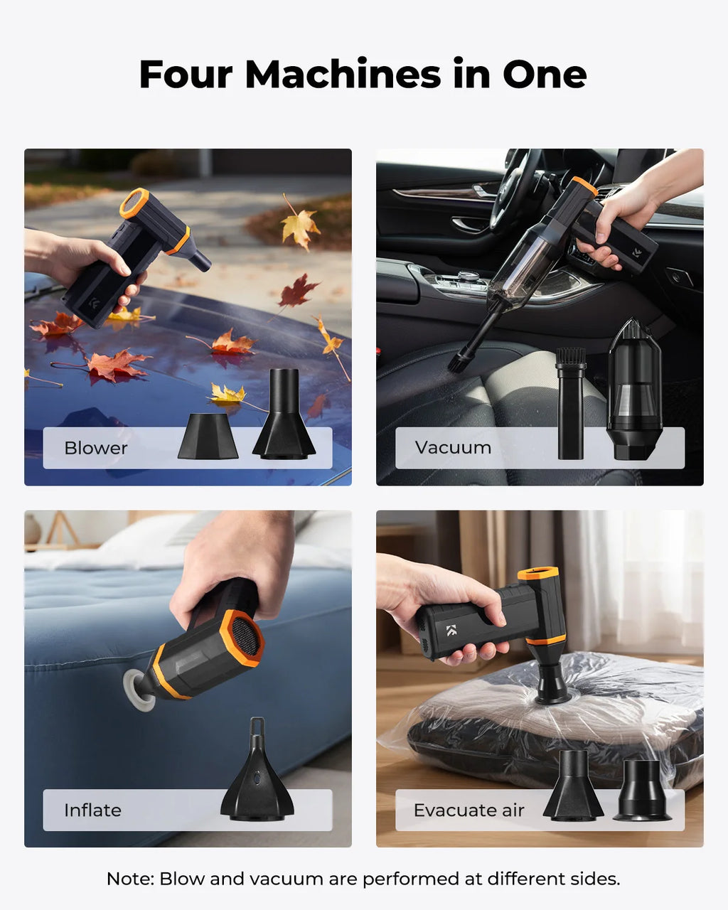 K&F CONCEPT 300000RPM Magnetic Nozzle Electric Air Blower LED Light Air Duster for Computer,Laptop Keyboard,Car,Camera Cleaning