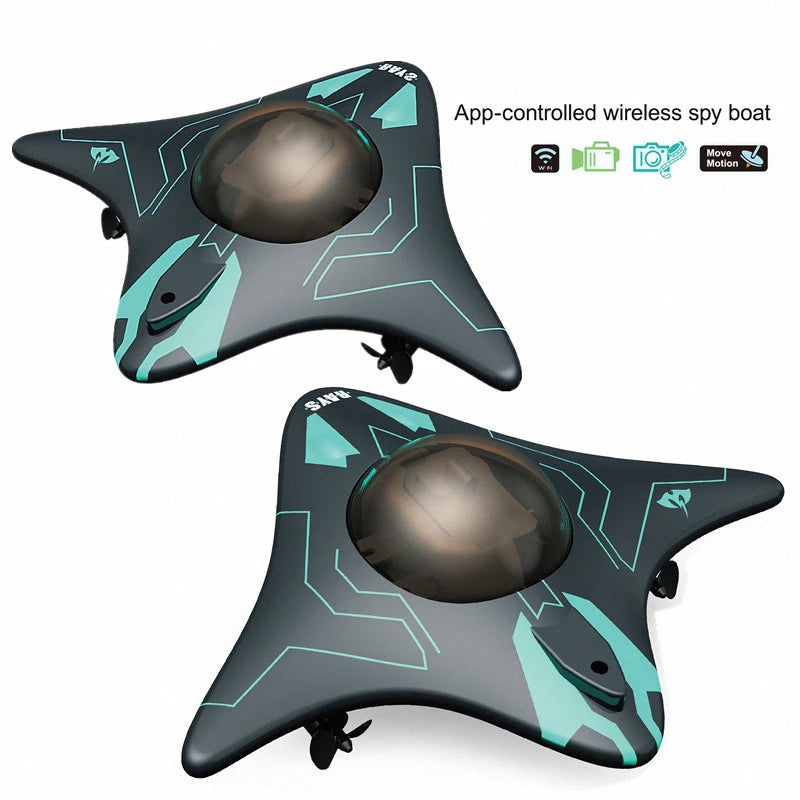 6Ch Rc Boat Submarine with Camera Underwater Remote Control Wifi Fpv Remote Control Boats Radio Control Toys for Children Gifts