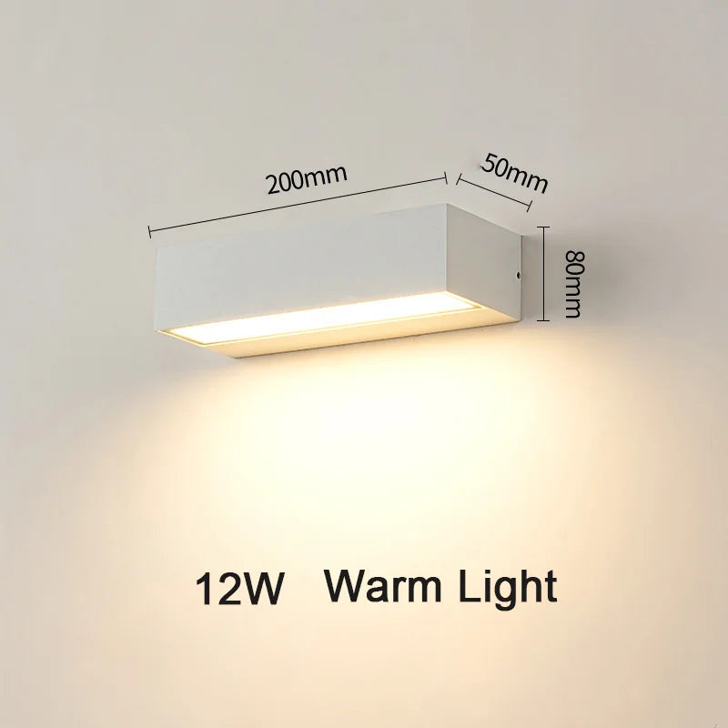 SANDIY Outdoor Wall Light Sconce IP65 Waterproof, Black/White 20/30/50cm Warm/Cold