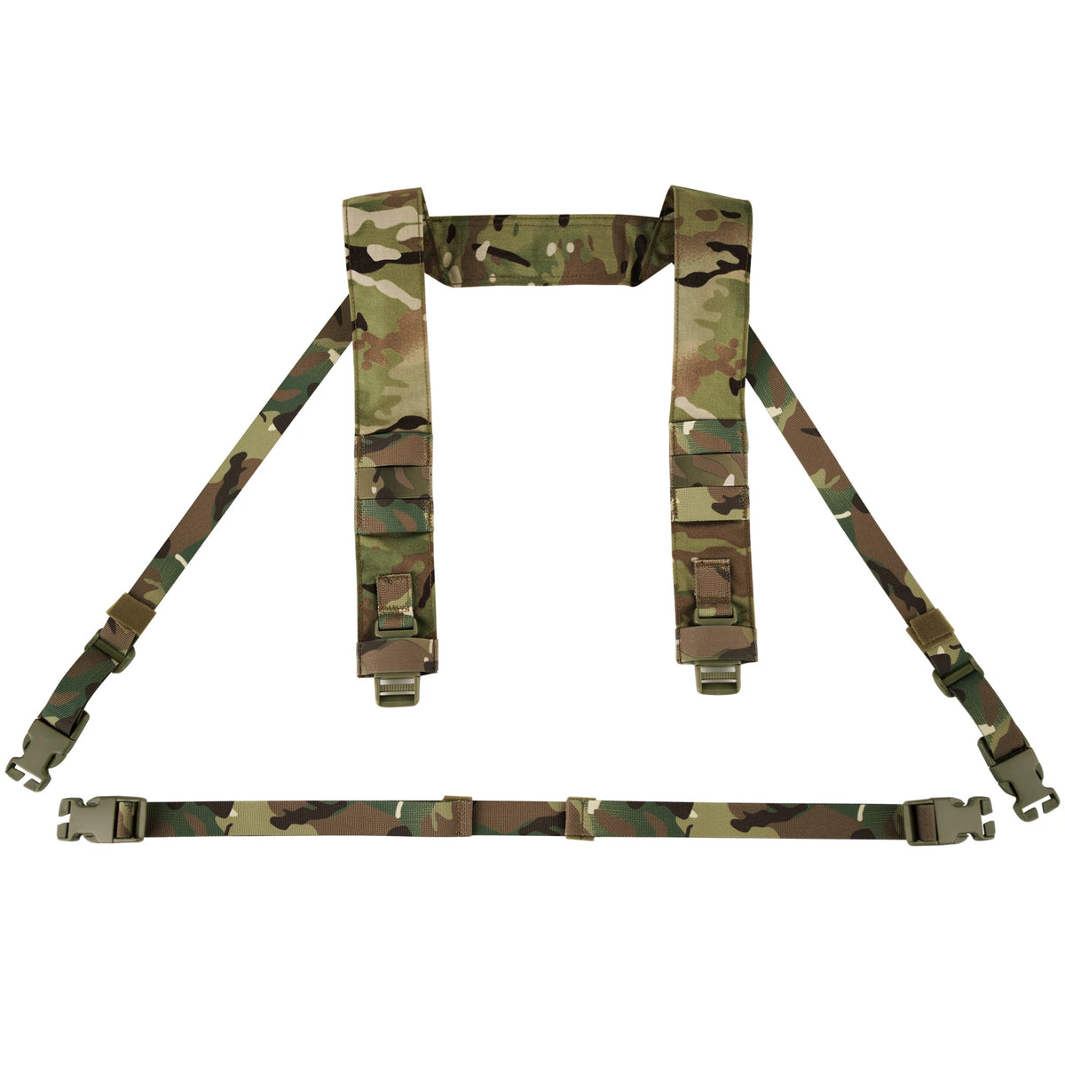 KRYDEX Micro Fight Fat Strap H Harness For MK3 MK4 D3CRM Chest Rig Spiritus Style Shoulder & Back Strap With Male Female Buckle