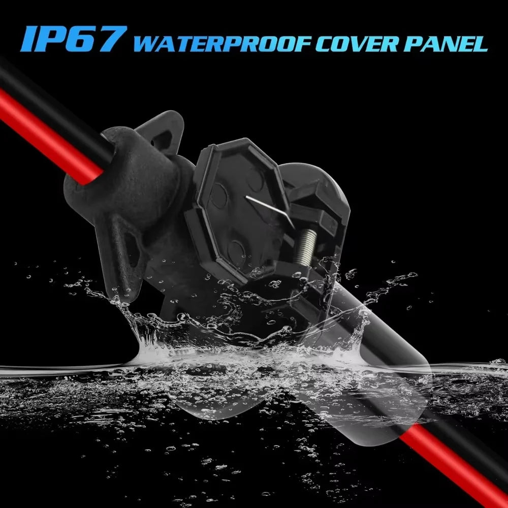 12V Trolling Motor Plug and Socket Kit 8 Gauge 2-Wire, 1 Set or 2 Sets