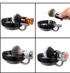 Shaving bowl Hand held foaming bowl with brush holder shaving bowl Wet shaving foam soap bowl shaving tool
