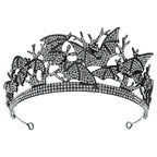 Halloween Gothic Style Alloy Crown Skull Bat Spider Handcrafted Crystal Jewelry Hair Accessories For Women Holiday Headwear