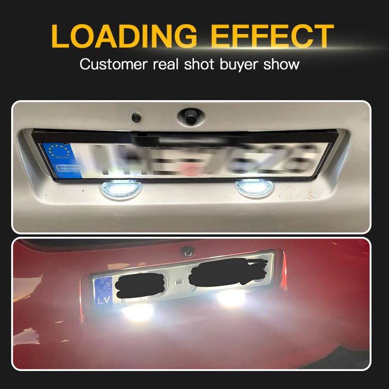 2Pcs Canbus For Toyota Aygo MK I 2005 2006 2007 2008 2009 2010 2011 2012 2013 2014 Canbus Rear Led License Plate Lights White