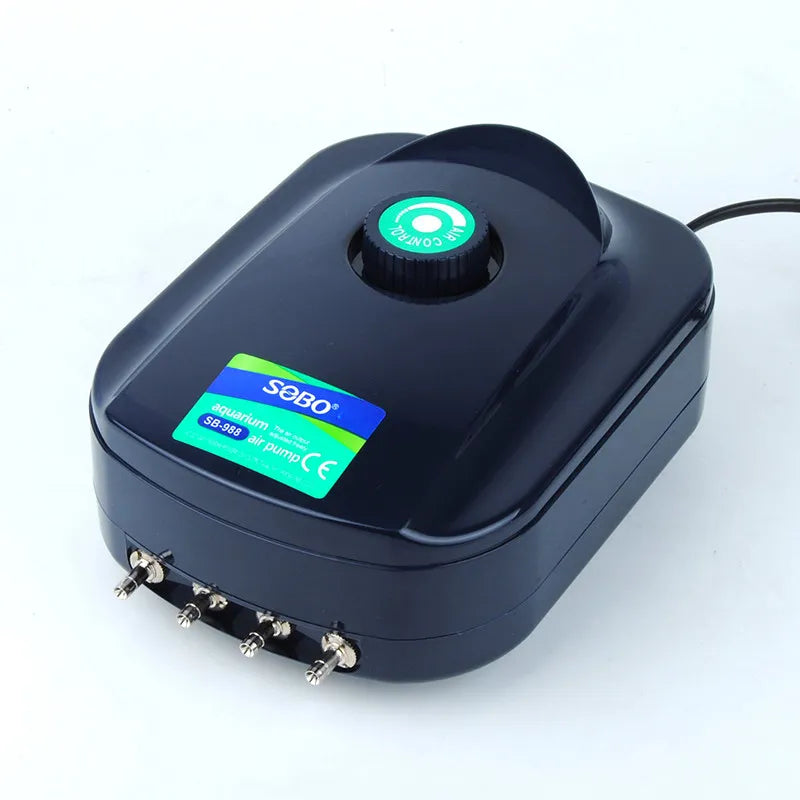 Quiet 220v 8W 12W Air Pump Adjustable Super Silent 4 Outlet Aquarium Fish Tank Oxygen Air Aerator Koi Fish Air Aerator air pump