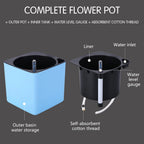 Automatic Self Watering Flower Plants Pot Gardening Flower Pots Living Room Decor Plastic Planters Home Garden Planters Desktop