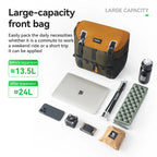 ROCKBROS Front Bike Bag Portable Waterproof Shoulder Bag Versatile for Multiple Scenarios 24L Expandable Handlebar Bag
