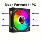 PRISM IV PRO Case Cooling Fan 120mm 5V 3 PIN ARGB, 12V 4 PIN PWM, for CPU & Case,Infinity Mirror Series,1650 RPM, 65 CFM
