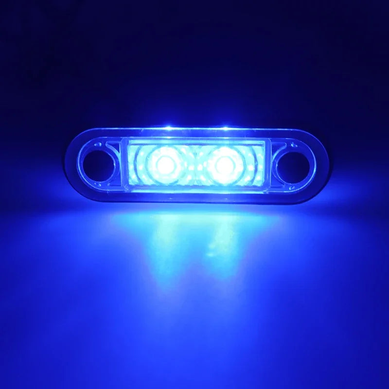 10pcs 12/24V Waterproof LED Side Marker Lights Clearance Rear Tail Brake Indicator Turn Signal Lamps Truck Trailer Tractor Van
