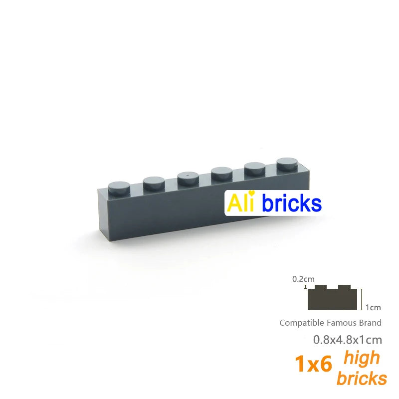 20pcs/lot Bulk Blocks Building Bricks Thick 1X6 Educational Assemblage Construction Toys for Children Size Compatible With 3009