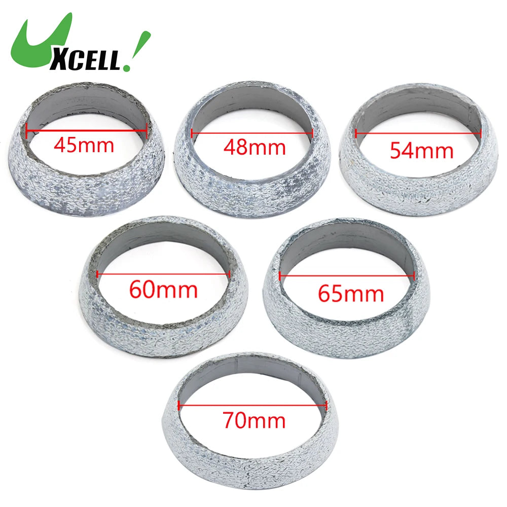 UXCELL Car 45mm 48mm 60mm 65mm 70mm Inner Dia Exhaust Tail Pipe Flange Donut Gasket Muffler Seal Ring 1/2/5/10 Pcs