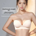 12CM Extreme Push Up Strapless Bra - No Wire, Back Support, Adhesive Sticky Bra for Lift Cleavage Non-Slip Invisible Nude Bra