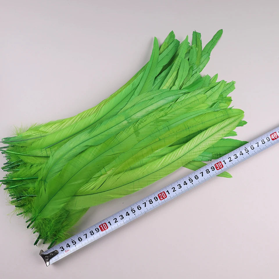 50Pcs 35-40cm Rooster Tail Feathers for Crafts Carnival Accessories Natural Long Plumes Chicken Decoration Feather Headdress