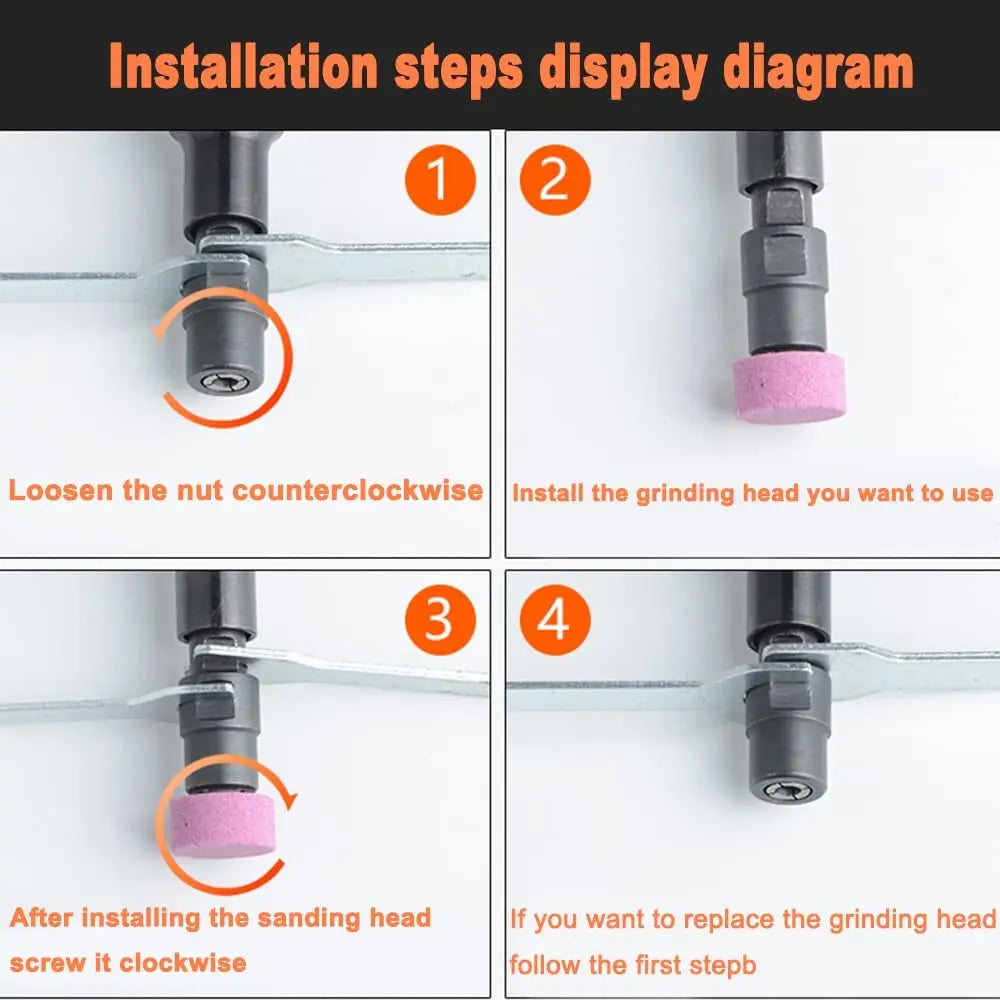 Extended Shaft Air Die Grinder Air Grinding Mill Engraving Tool 1/4" Lengthening Air Carving Grinding Machine for Metal Working