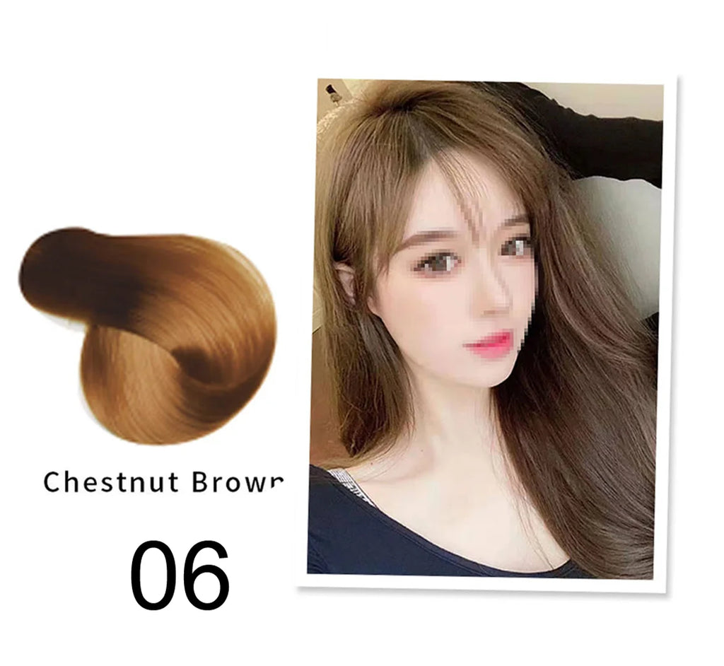 Mokeru Natural Organic Brown Hair Color Permanent Hair Coloring Shampoo Long Lasting Hair Dye Shampoo For Women Professional Dye