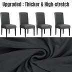 4Pc Set High Stretch Dining Chair Cover Elastic Slipcover Removable Non Slip Seat Protector for Living Room Home Kitchen Wedding