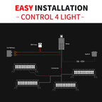 CO LIGHT Truck LED Wrok Light Wiring Harness Kit 12V On off Waterproof Switch Power Relay Blade Fuse-4 Lead 24V for Tractor 4x4