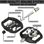 BUCKLOS Mountain Bicycle Pedals Sealed Bearing Dual Clipless Flat & Lock Pedal for Shimano SPD Nylon Bike Pedals Cycling Parts