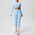 Hamidou Women's 2pc Yoga Set with Built-In Bra Top & Pocket Leggings, S-XL