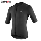 DAREVIE Men's Cycling Jersey DVJ278 Moisture Wicking Anti-Slip Hem, Black/Green/Grey/Red