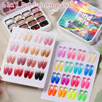 UR SUGAR 4 in 1 16 Colors Pat Painting Gel For Gradient  Stamping Drawing Pattern UV/LED  Gradient Patting Gel Palette