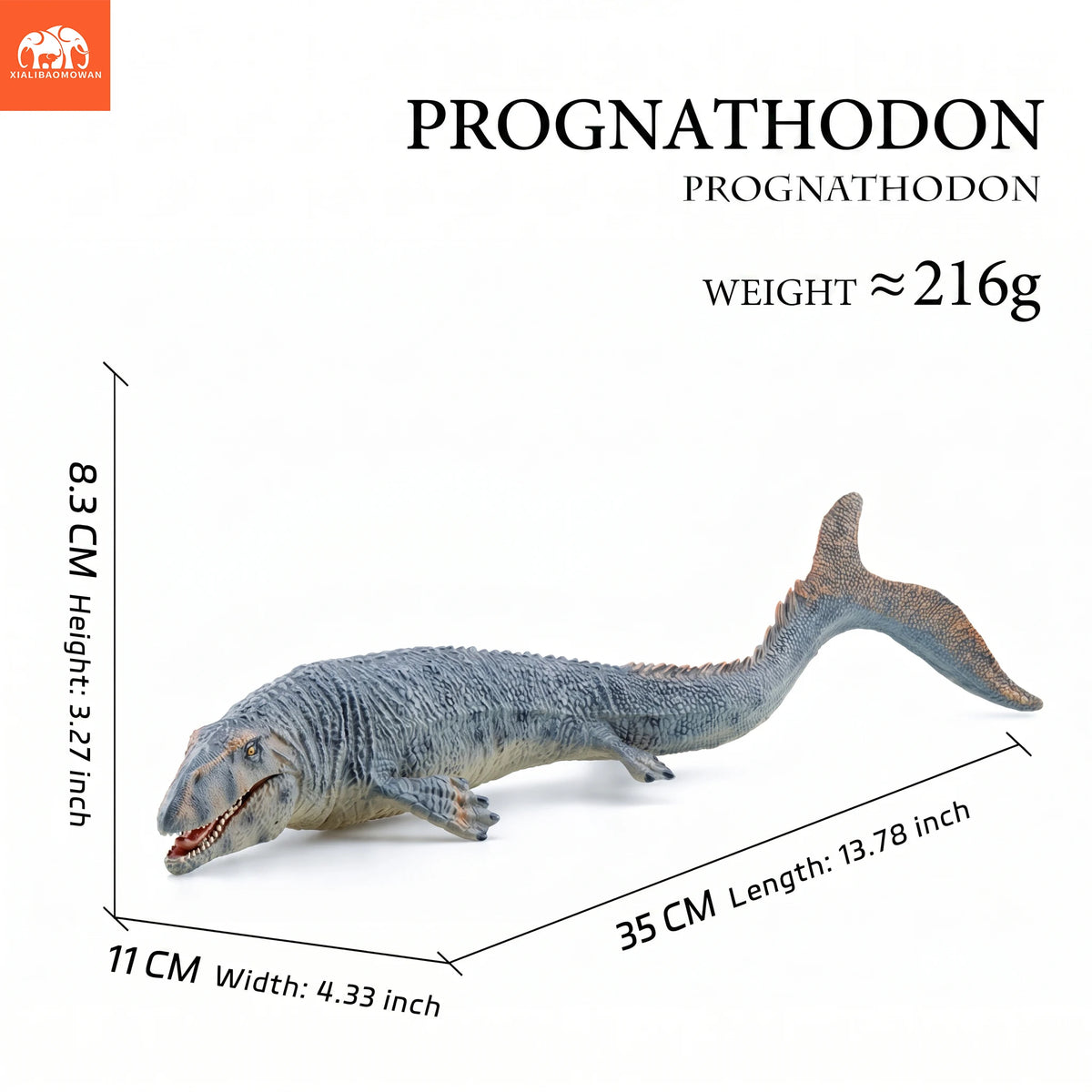 Large Prognathodon Mosasaurus Jurassic Marine Animal Model Toy Figurine Science Education Collection Decorative Gift