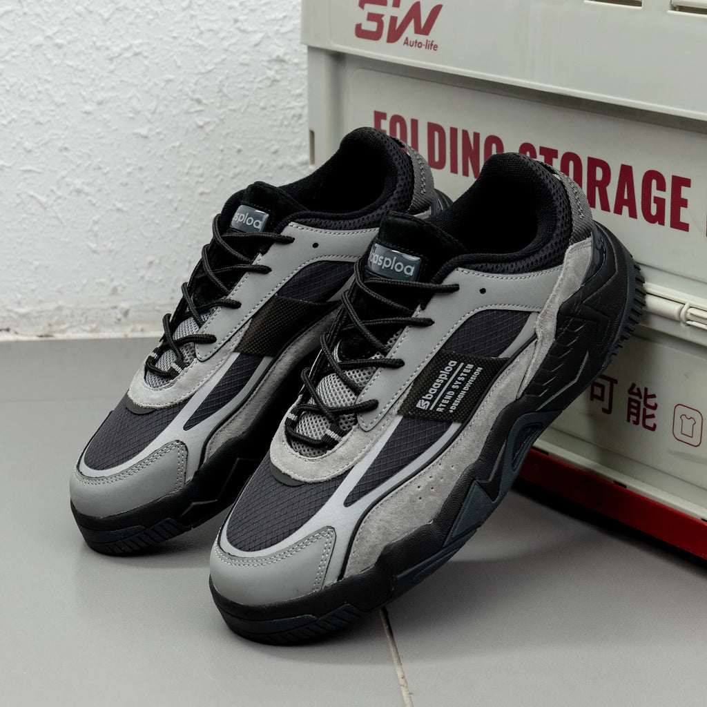 Baasploa Men Walking Sneakers New Fashion Leather Waterproof Comfortable Shoes Male Casual Non-Slip Wear-Resistant Tenis Sh