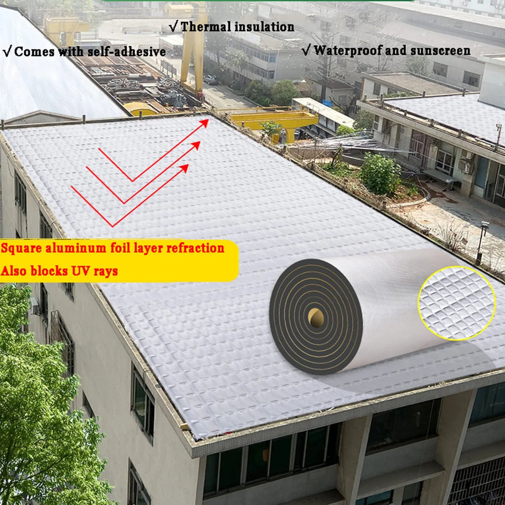 10MM Thermal Insulation Soundproof Mat Heat Barrier Foam Roll Home Wall Floor Door Acoustic Noise Reduction Warm Keeping Panel